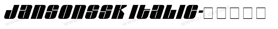 JansonSSK Italic字体转换